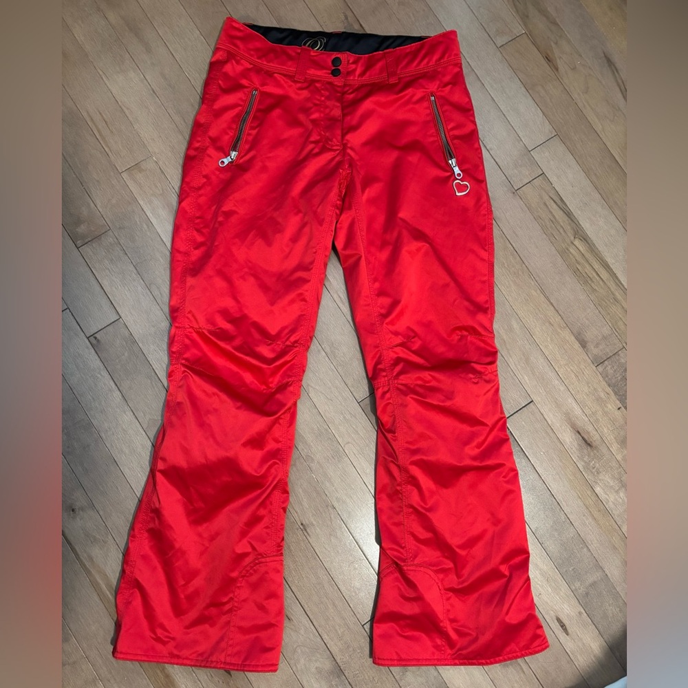 Obermeyer “Lennox” Ski Pants size 2 bright cherry red - Picture 1 of 11